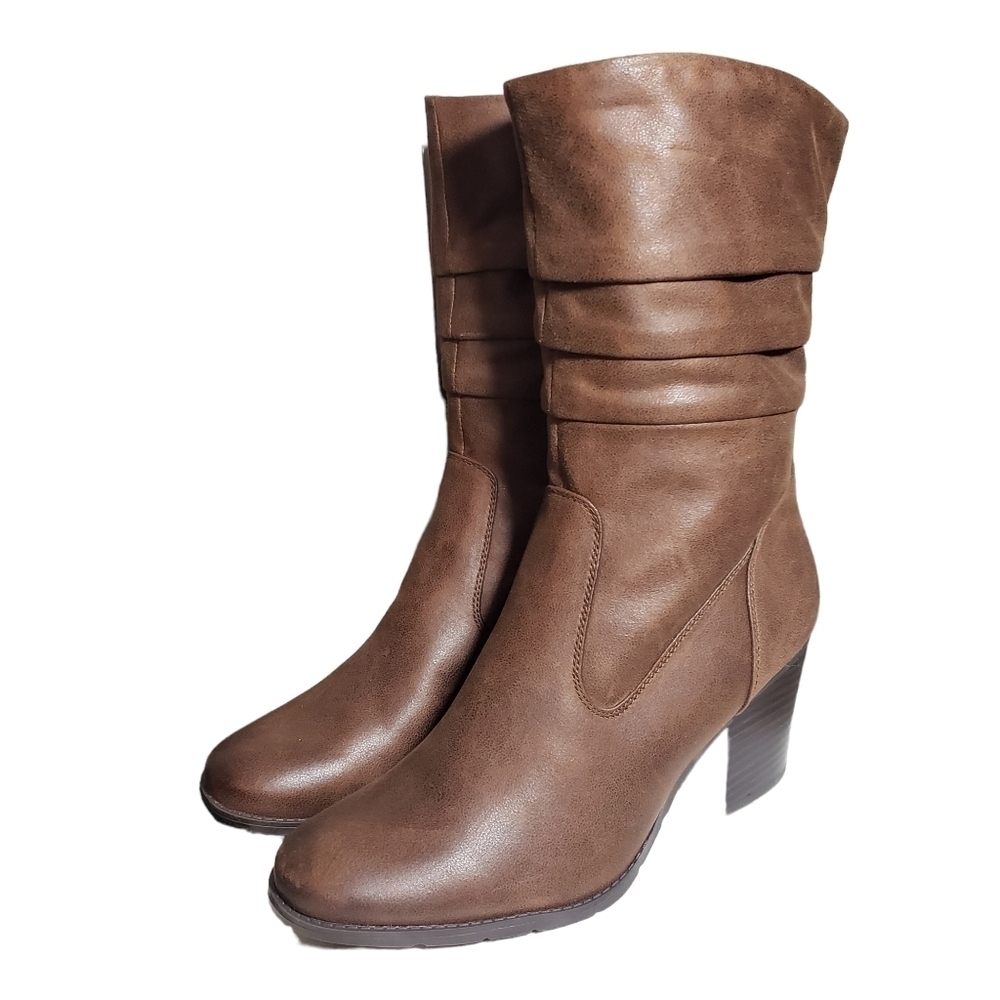 Baretraps Lovelace Brush Brown Mid-Calf Boots Sz 5M,10M